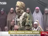 Captura del video de Boko Haram con las niñas secuestradas