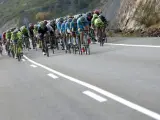 Una imagen del pelotón de la Vuelta a España en su séptima etapa.