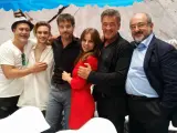 Parte del elenco de Águila Roja, presente en la despedida de la serie en el FesTVal de Vitoria.