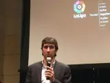 Raúl González durante una charla de La Liga en Nueva York.