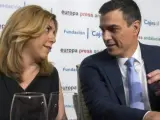 Susana Díaz y Pedro Sánchez.
