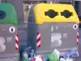 Contenedor de basura en Barcelona.