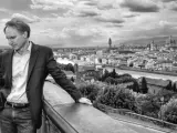 El escritor Dan Brown en Florencia.