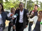 Miguel Ángel Flores, condenado a cuatro años de prisión por la muerte de cinco jóvenes en la tragedia del Madrid Arena, a su llegada a la Audiencia Provincial del Madrid.