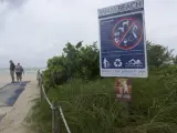 Vista del tiempo en la playa de Miami, Florida, Estados Unidos.