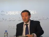 EL consejero de Presidencia, Guillermo Martínez, en rueda de prensa