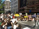 Imagen de una protesta estudiantil contra las reválidas
