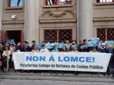 Protesta de alumnos y profesores contra las 'reválidas' en Galicia