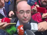 Iceta, a su llegada al Comité Federal del PSOE.