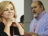 Elena Valenciano y Txarli Prieto, en el Comité Federal.