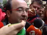 Iceta a su llegada al Comité Federal del PSOE.
