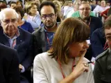 Antonio Hernando, en el centro en segunda fila, en el Comité Federal del PSOE.