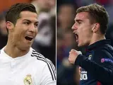 Los dos delanteros Cristiano Ronaldo y Antoine Griezmann, frente a frente.