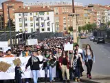 Protesta de estudiantes en Teruel contra la LOMCE y las reválidas