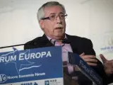 Ignacio Fernández Toxo, durante su intervención en un desayunos informativo organizado en Madrid por Fórum Europa.