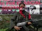 Una supuesta guerrillera del ELN, de Colombia.