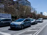 Coches, tránsito, Castellana, tráfico, contaminación, Madrid