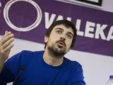 Ramón Espinar, durante un acto de su candidatura a las primarias de Podemos en Madrid.