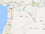 Ubicación de la ciudad siria de Idlib.