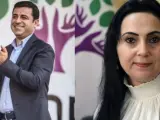 Los presidentes del izquierdista Partido Democrático de los Pueblos (HDP) de Turquía, Selahattin Demirtas (él) y la diputada Figen Yüksekdag (ella). El HDP es la tercera formación del Parlamento y conocido por su defensa de los derechos de la minoría kurda.