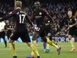 Yaya Toure celebra uno de los goles que marcó en el Crystal Palace-Manchester City.
