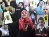 Imagen de una reciente manifestación en apoyo a Mohamed Morsi en el Cairo.
