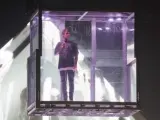 Una imagen de la 'performance' de Justin Bieber en su actual gira.