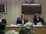 Las juezas de la sección primera de la Audiencia de Palma Rocío Martín, Samantha