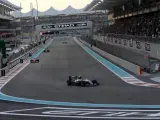 El piloto alemán de Mercedes, Nico Rosberg, en el circuito de Yas Marina de Abu Dabi.
