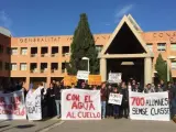 Protesta de alumnos del Conservatorio Superior de Música Joaquín Rodrigo ante la Conselleria de Educación.