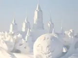 Esculturas en nieve en China.