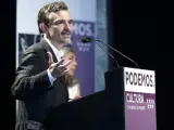 José Manuel López en un mitin de Podemos.