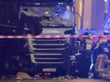 Parte frontal del camión que causó el atentado de Berlín.