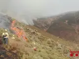 Incendio forestal en Garòs (Lleida)