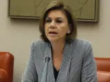 La ministra de Defensa, María Dolores de Cospedal, comparece a petición propia en el Congreso, para informar del dictamen del Consejo de Estado sobre el accidente del Yak-42, ocurrido en Turquía en 2003 y que costó la vida a 62 militares españoles.