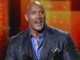 El actor Dwayne Johnson, recogiendo un premio en los People Choice Awards.