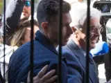 El delantero del Betis Rubén Castro a su llegada a los juzgados.