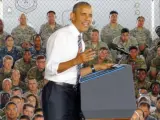 Barack Obama en la base naval de Rota, Cádiz.