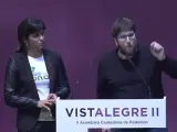 Teresa Rodríguez y Miguel Urbán en Vistalegre II.