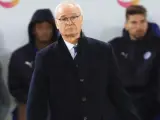 El entrenador italiano Claudio Ranieri, en un partido dirigiendo al Leicester.