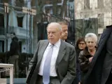 Jordi Pujol a su salida de la sede de la Audiencia Nacional.