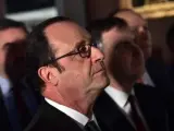 El presidente de Francia, Francois Hollande, en una visita el museo de la Francmasonería en París.