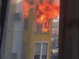 Incendio en la vivienda de los ancianos.