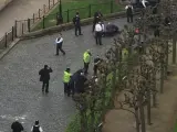 Heridos a la entrada del Parlamento británico, uno puede ser un Policía y otro el presunto terrorista.