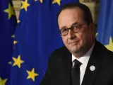 Hollande, en la celebración en Roma del 60 aniversario de la UE.