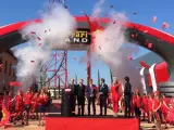 Imagen del acto de inauguración institucional de Ferrari Land en PortAventura.