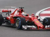 Sebastian Vettel (Ferrari), durante el Gran Premio de China.