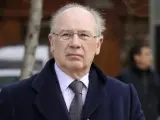 El expresidente de Bankia Rodrigo Rato, a su llegada a la sede de la Audiencia Nacional.