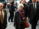 El expresidente de la Generalitat Jordi Pujol y su esposa, Marta Ferrusola, llegan a la Ciudad de la Justicia.