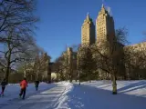 El célebre parque neoyorquino bajo la nieve.
